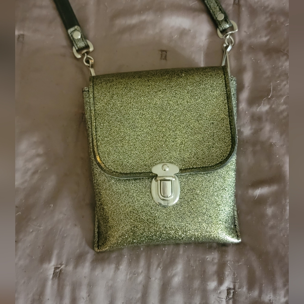 y2k glitter vinyl crossbody bag